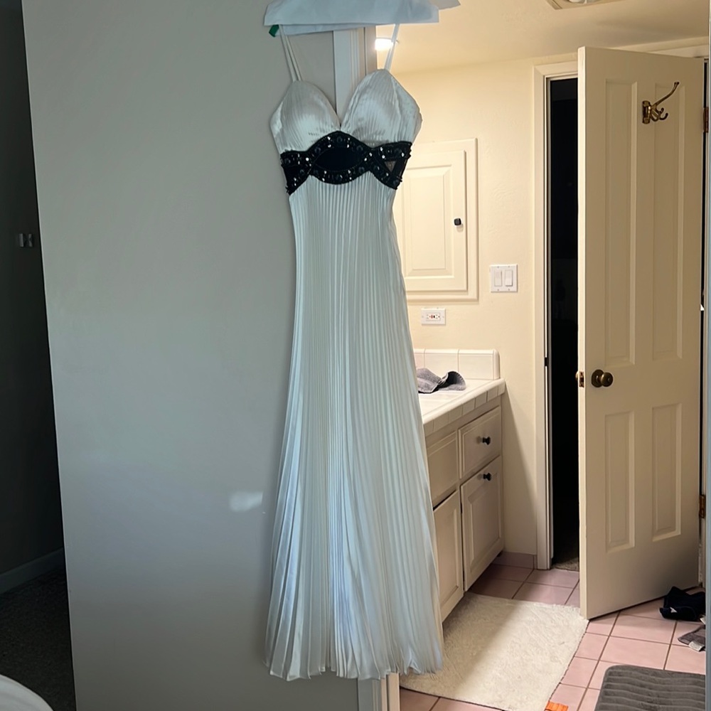 White formal maxi dress